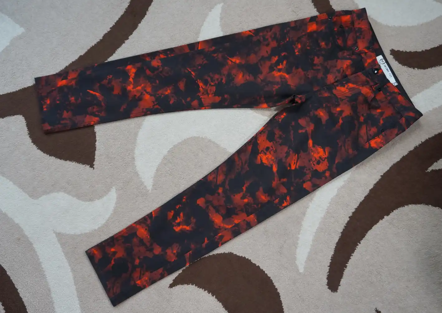 Alexander McQueen Abstract Print Skinny Luxury Jeans.