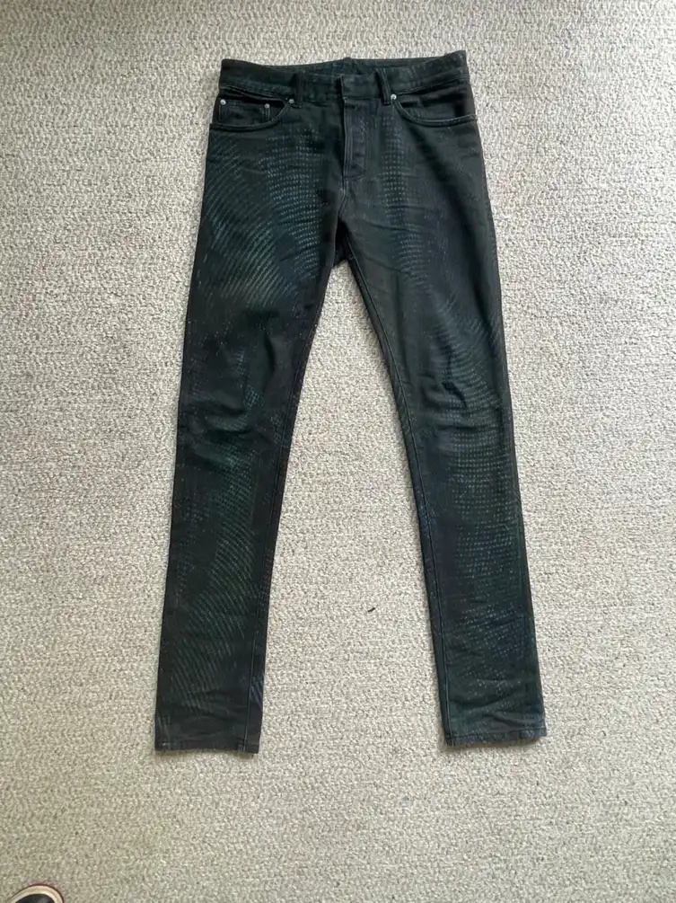 BALENCIAGA 2013 ASIA EXCLUSIVE IRIDESCENT SNAKESKIN DENIM 30