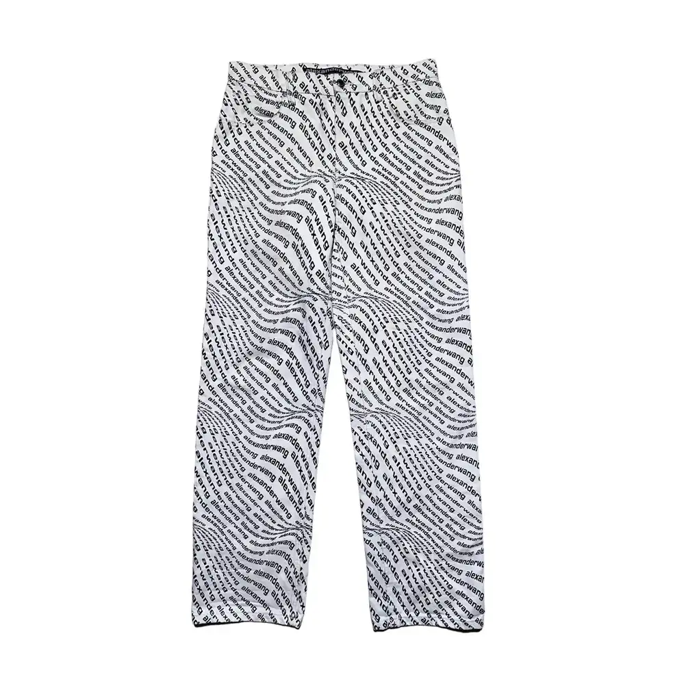 Alexander Wang optical illusion logo denim