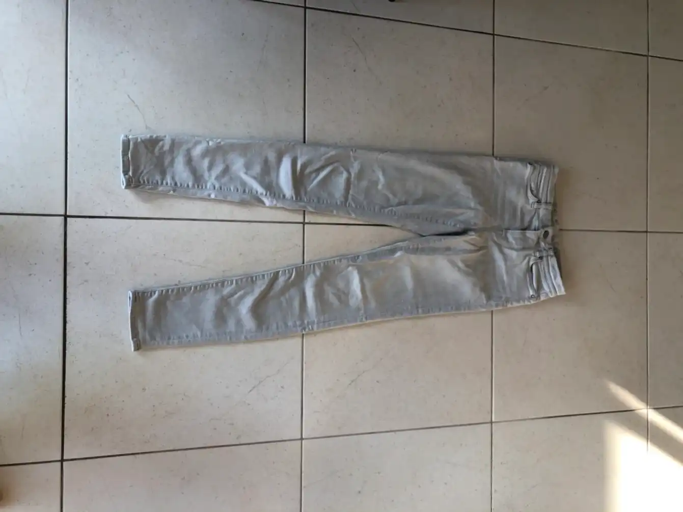 AllSaints Light Grey Grace Denim