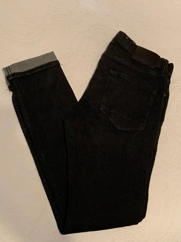 AllSaints Print Cigarettes Washed Black Denim