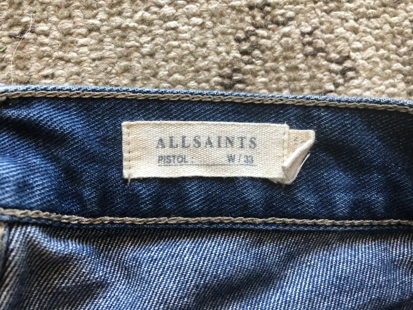 AllSaints Dunan Pistol Jeans - Indigo Blue