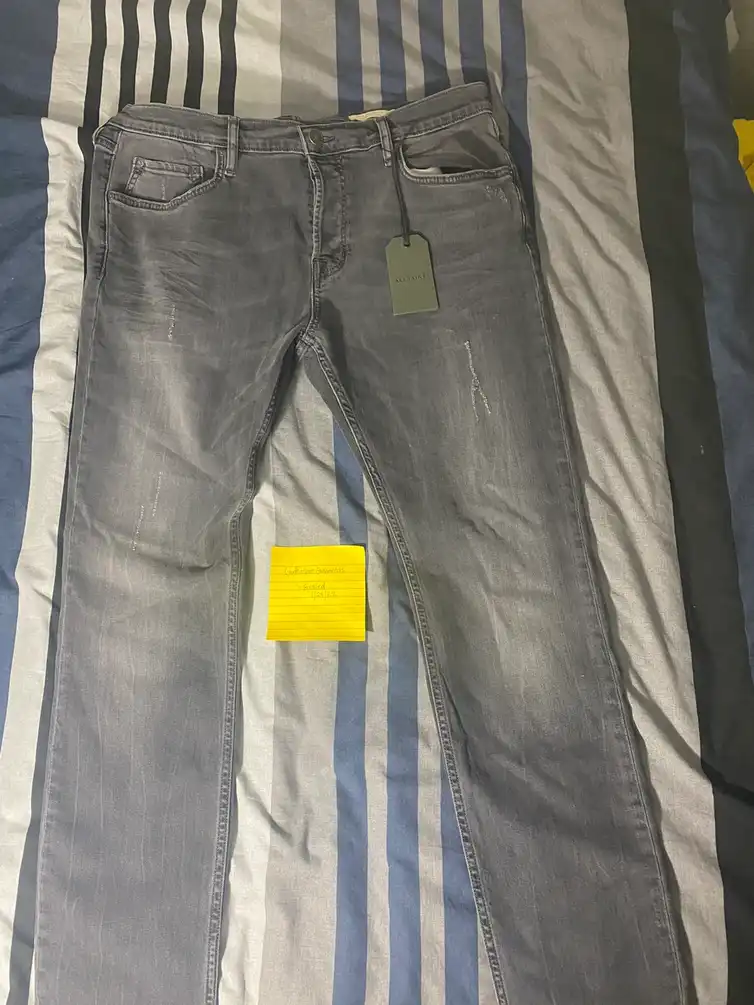 ALLSAINTS CIGARETTE DARK GRAY JEANS