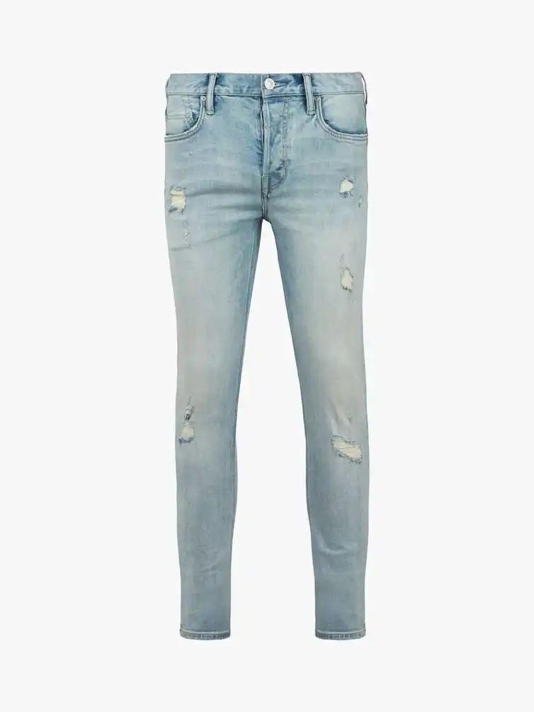 AllSaints Cigarette Damaged Jeans Light Indigo Blue 36