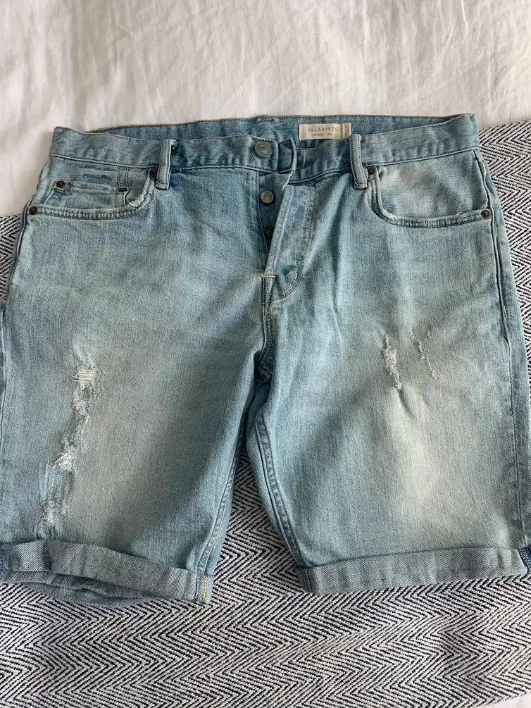 Allsaints denim jean shorts