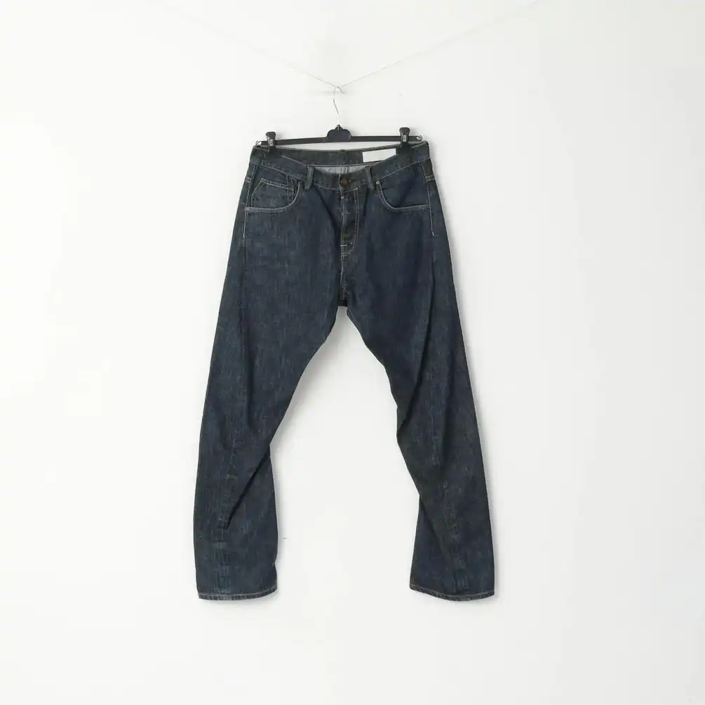 Allsaints Men 34 Trousers Navy Cotton Denim 5647