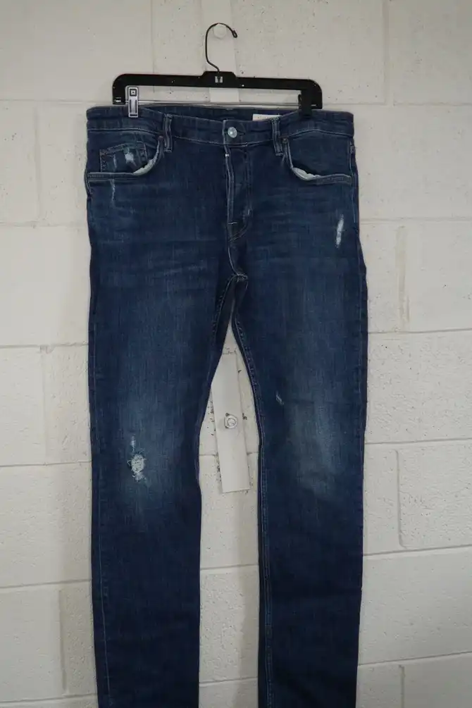 AllSaints "Cigarette" Distressed Blue Jeans