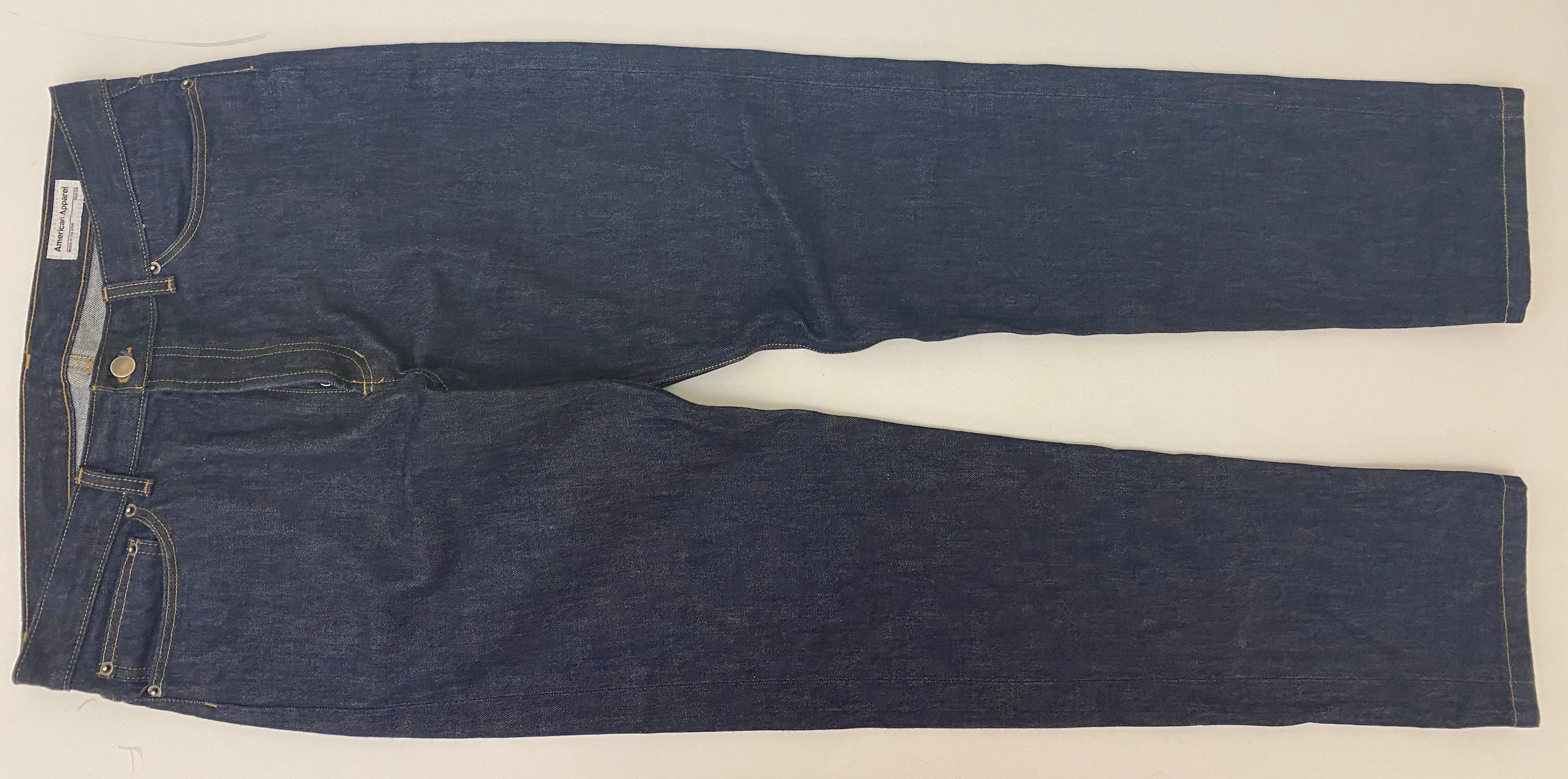 USA made selvedge jeans straight leg dark wash Memphis