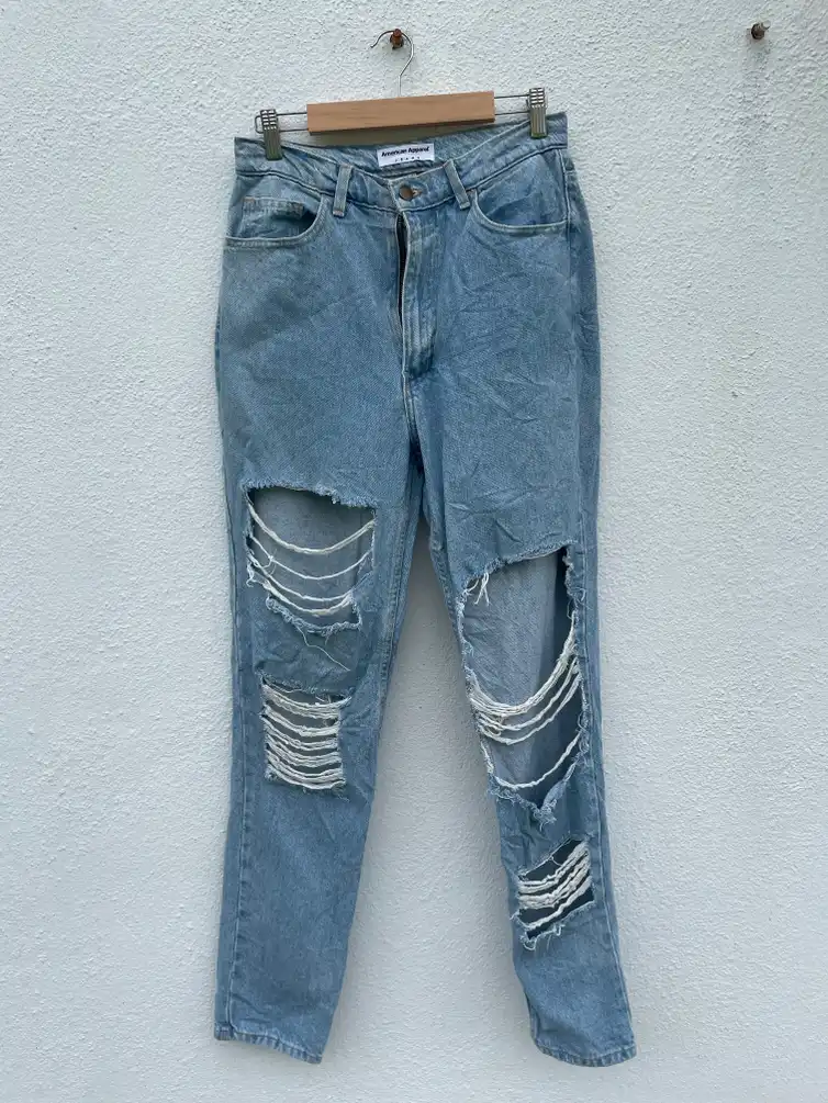 AMERICAN APPAREL DISTRESSED DENIM