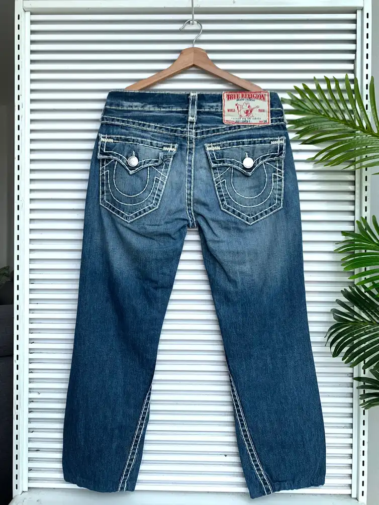Vintage True Religion Ricky Super QT Bold White Stitch Pant