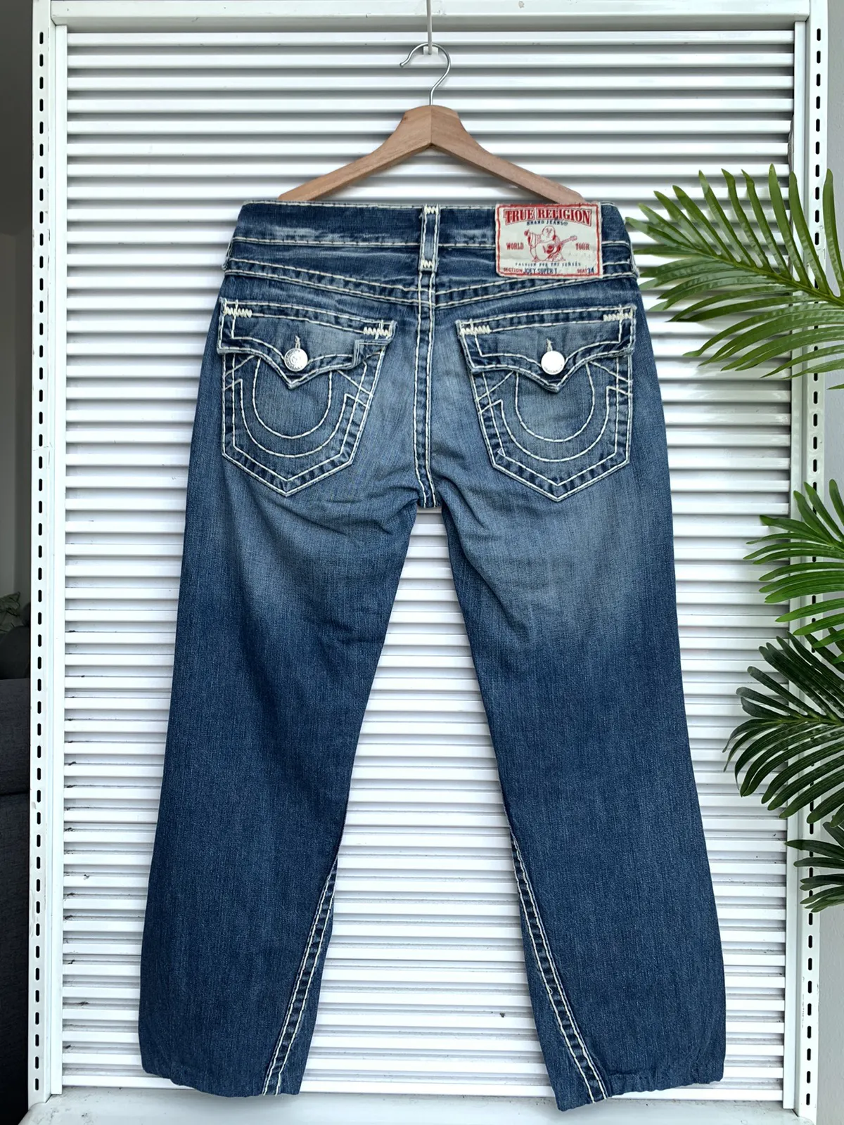 Vintage True Religion Ricky Super QT Bold White Stitch Pant