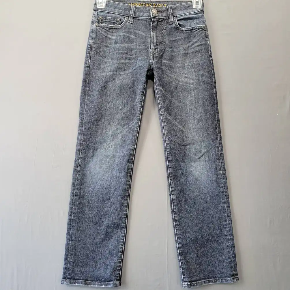 American Eagle Jeans Men's Size 26x28 Blue Straight Leg Flex