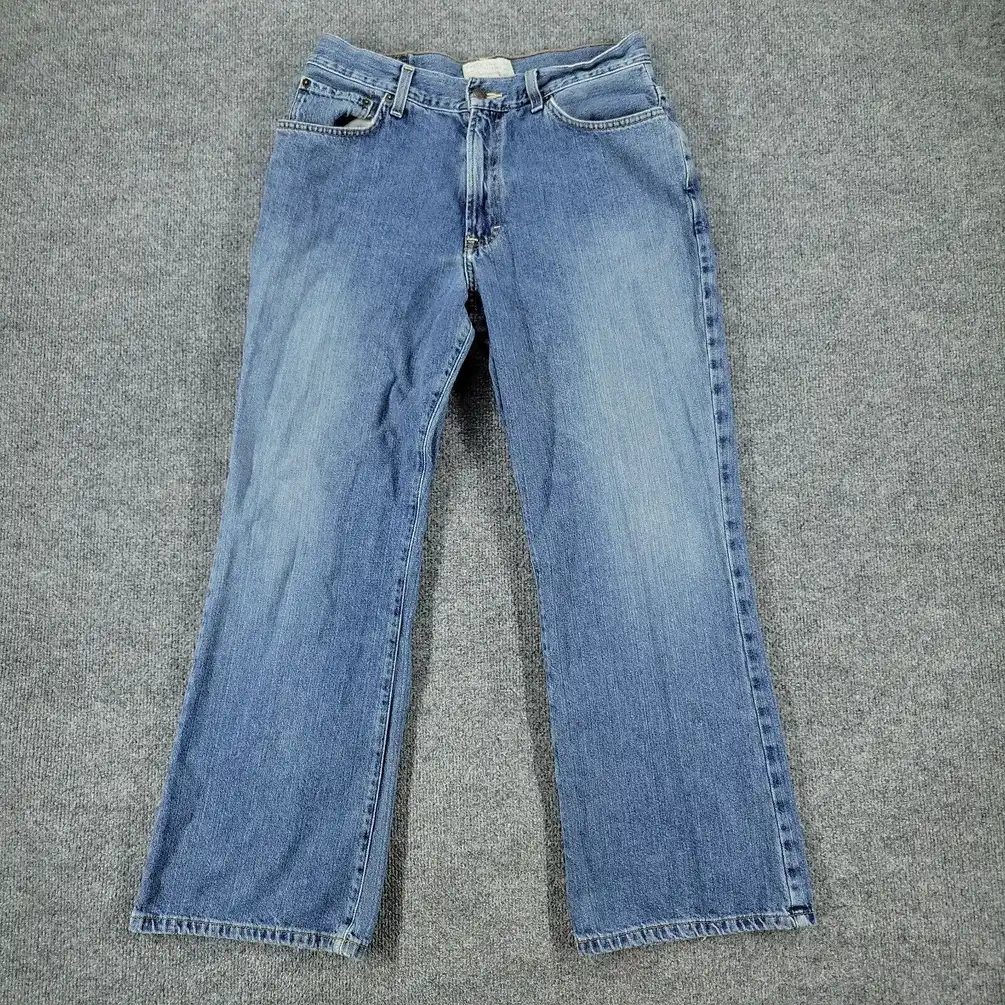 American Eagle Jeans Men's 31 Blue Bootcut Denim Dark Wash Pockets Patch (31x28)