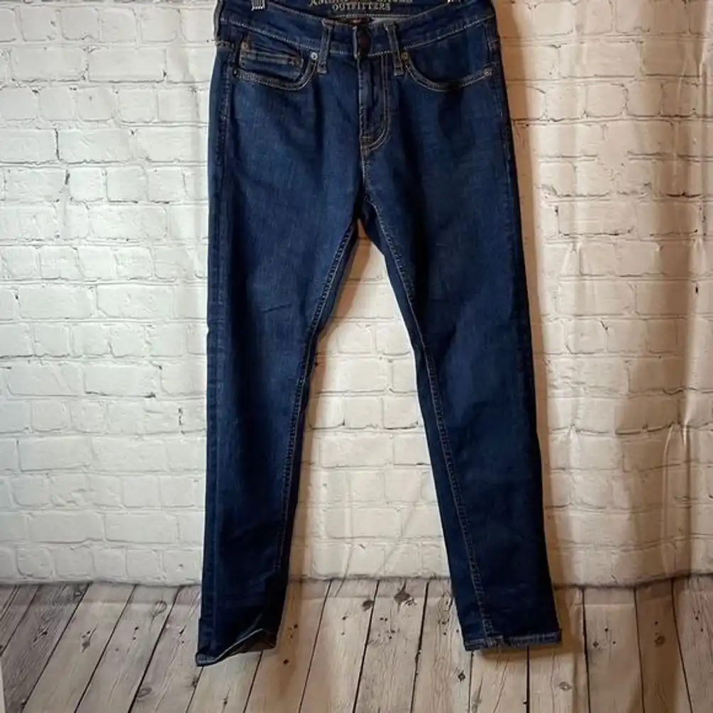 American Eagle Mens Dark Wash Skinny Jeans size 28 x 28 Extr