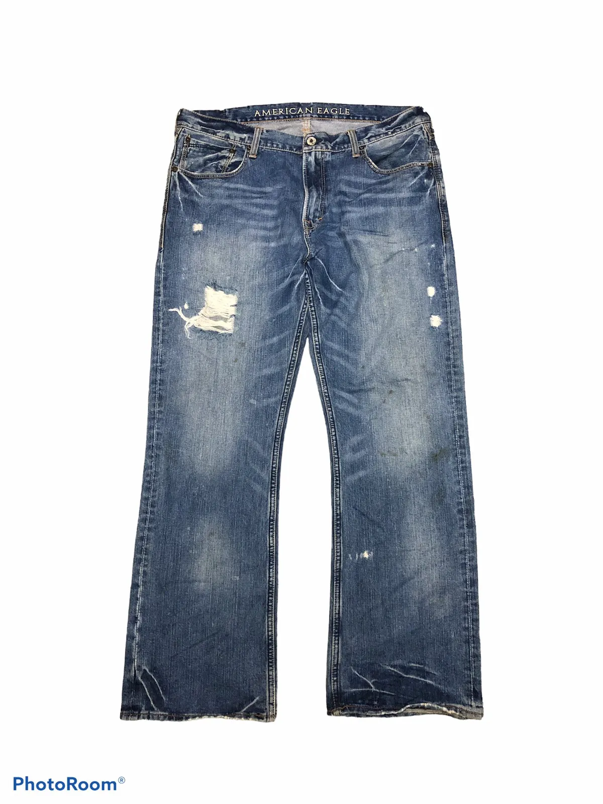 BOOTCUT⚡️LOW RISE BOOT DISTRESSED DENIM