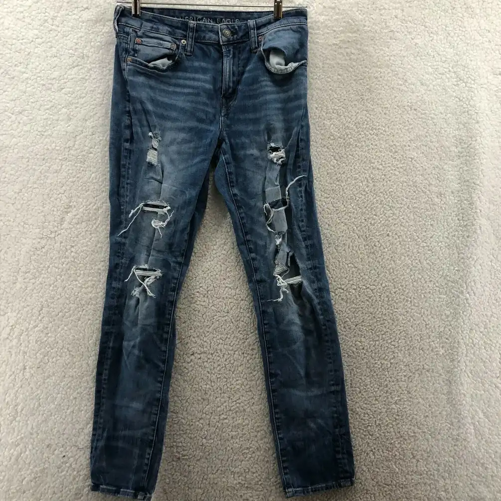 American Eagle Next Level Flex Skinny Jeans Medium Wash Denim Men Size 31x30