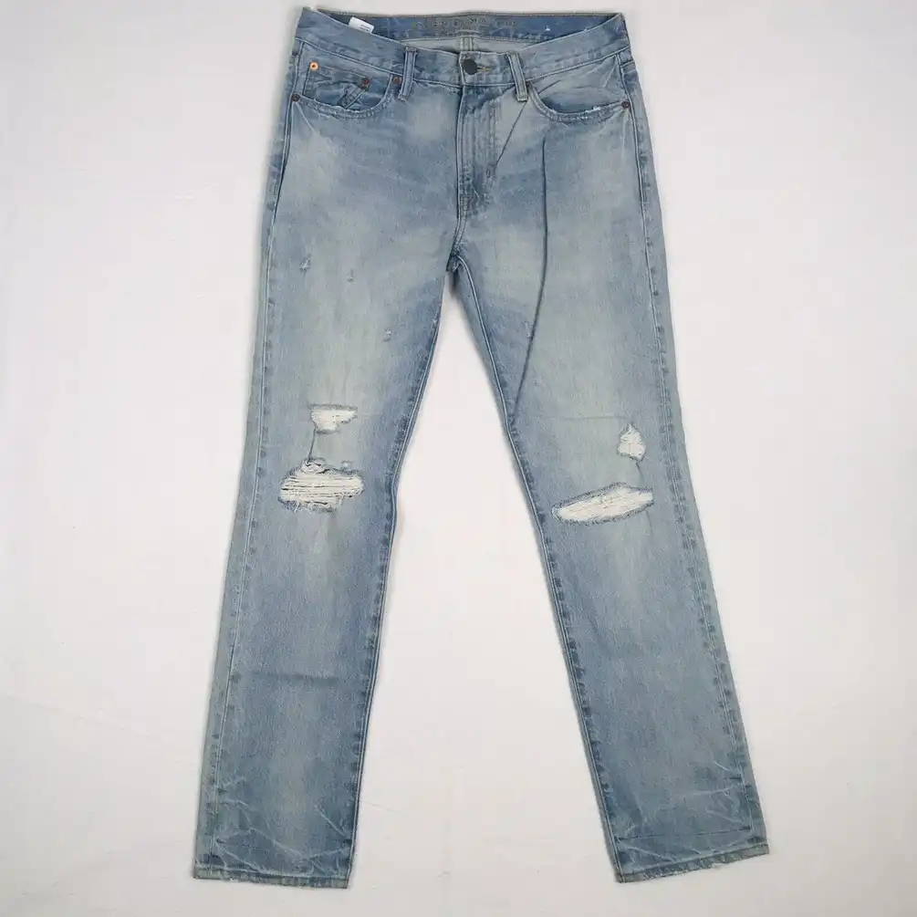 American Eagle Jeans Mens 30x32 Slim Straight Blue Denim Pants Adults Appx 32x30