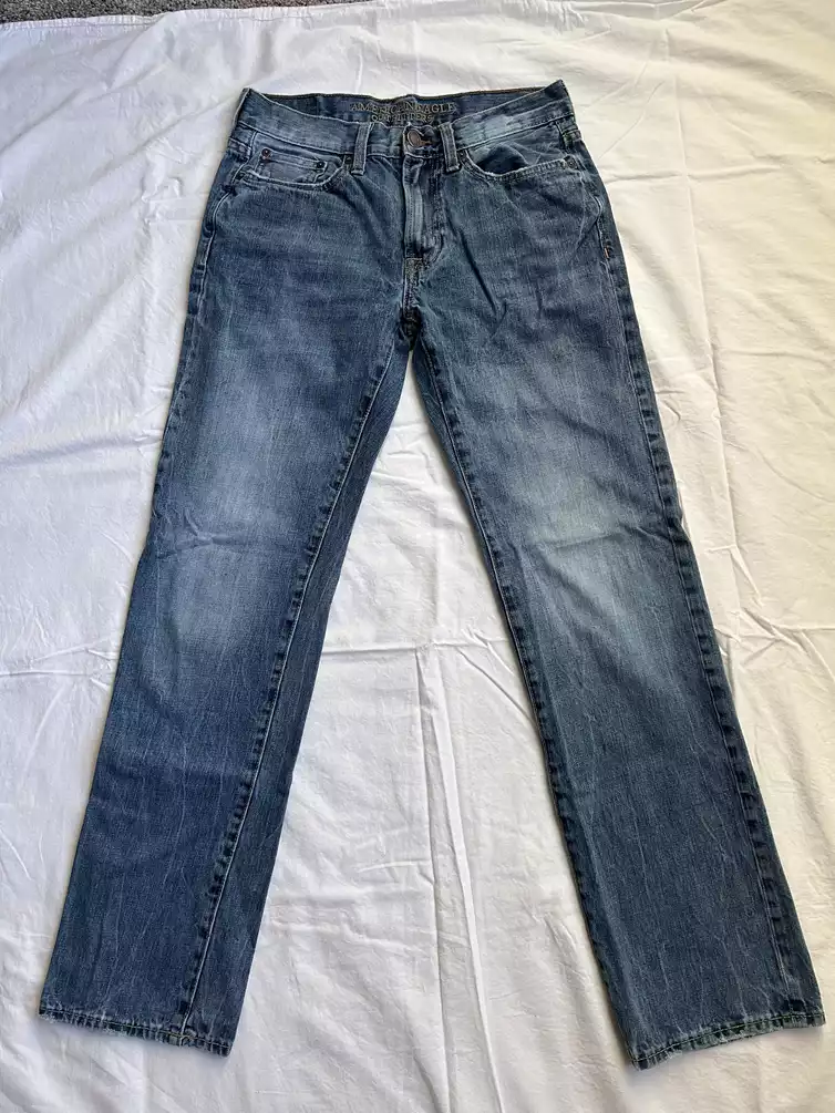 Mens American Eagle Original Straight Fit Jeans Size 29x34