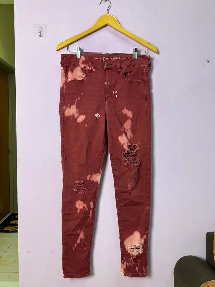 🔥Rare Tie Dye American Eagle Stretchable Distressed Denim