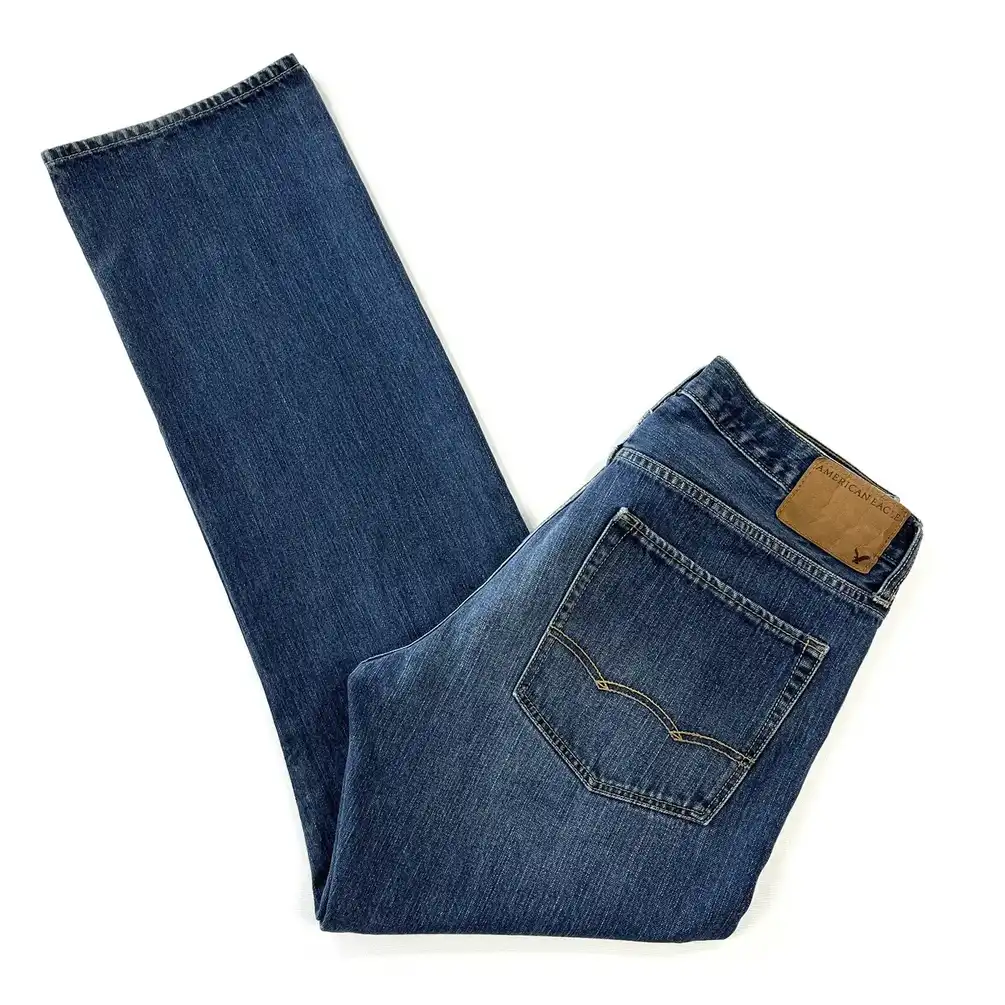 AMERICAN EAGLE Relaxed Jeans Mens 32x34 Faded Distressed Denim