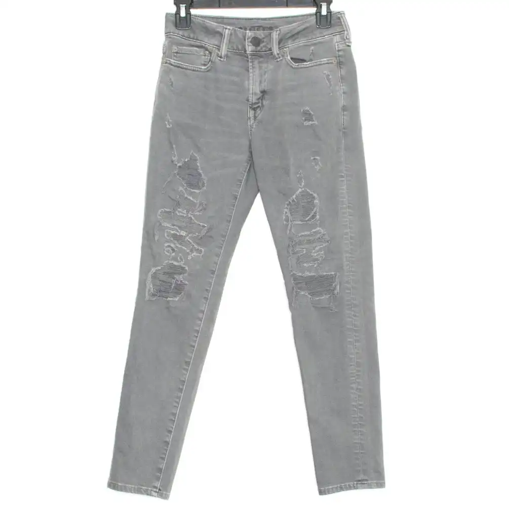 American Eagle Jeans Skinny Airflex+ Distressed Gray 26 HP