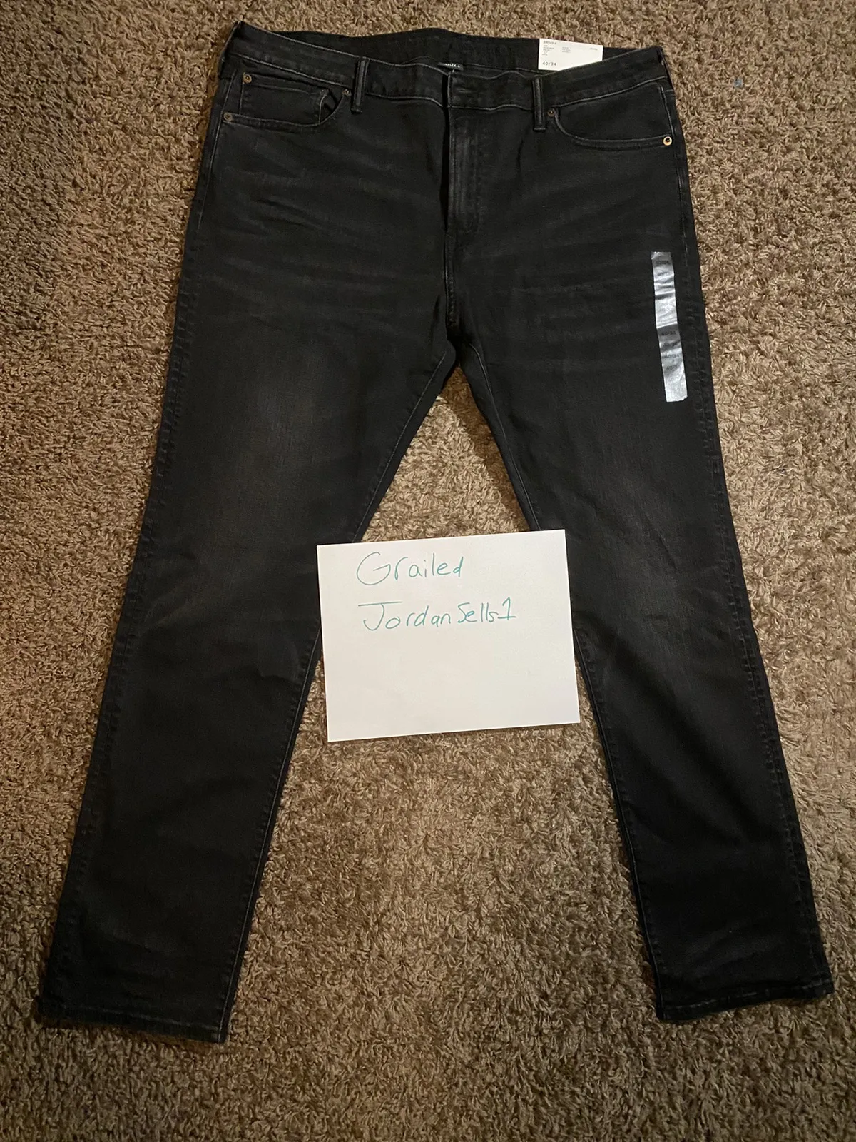 American Eagle Black Slim Fit Jeans(40x34, Airflex+)