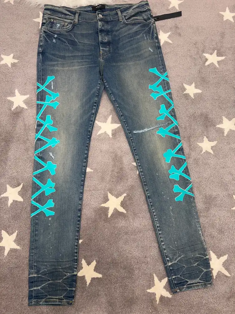 RARE! Miami Exclusive Amiri Bones Denim Jeans