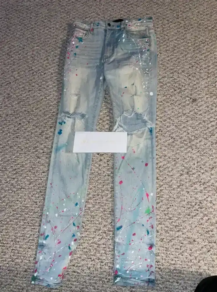 Amiri paint splatter jeans