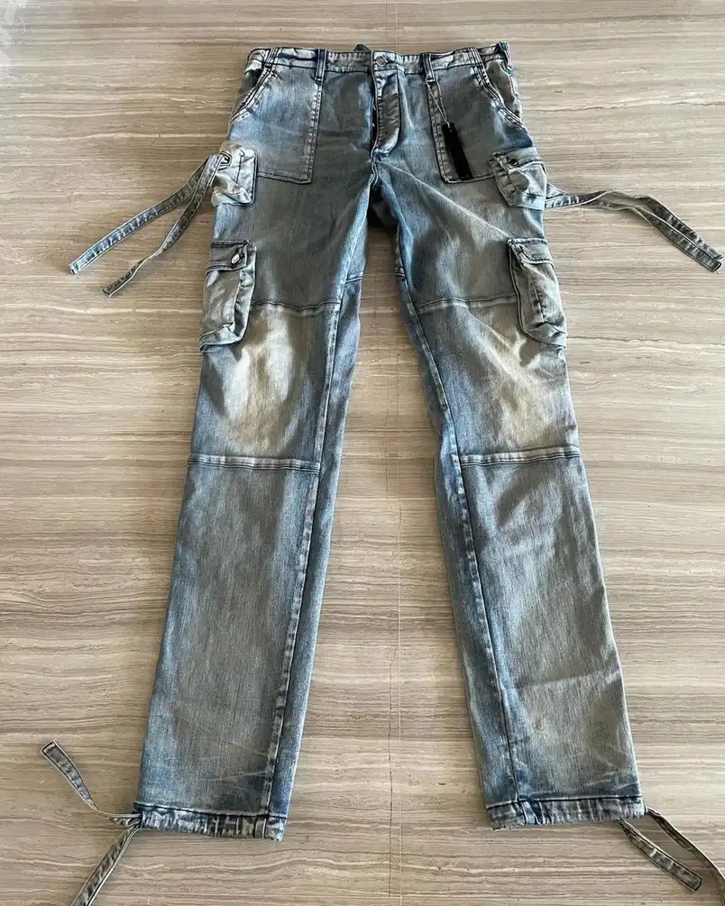 Amiri Clay Indigo Tactical Cargo Jeans
