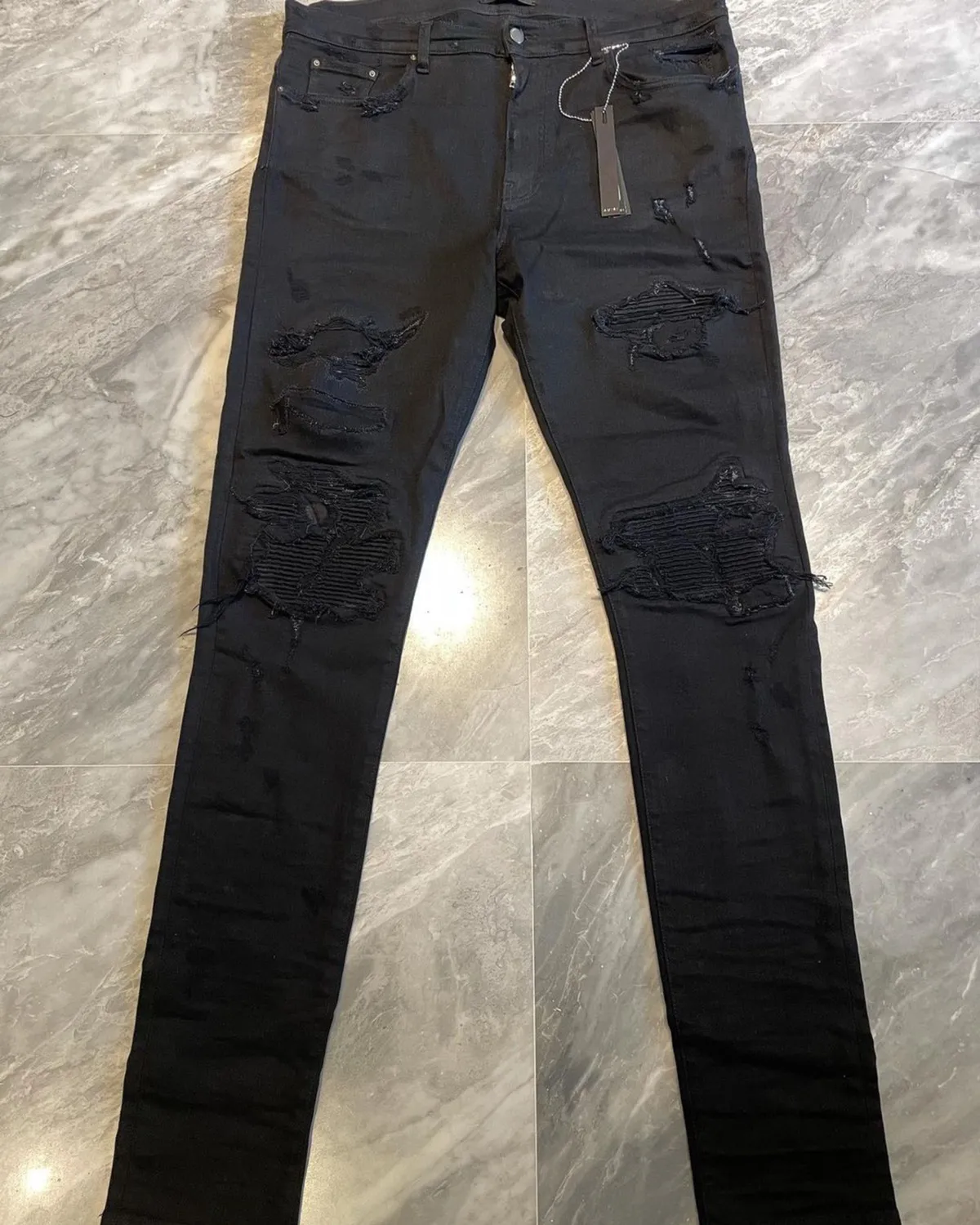 Amiri Black Cotton MX1 Jeans