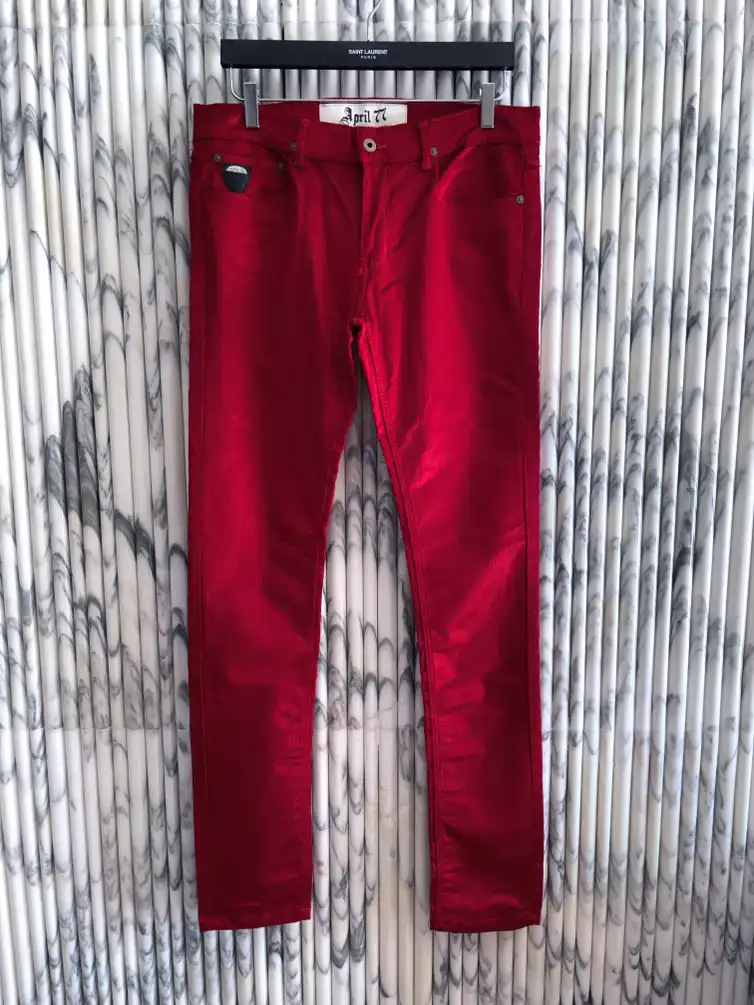 BRAND NEW METALLIC RED CORDUROY JOEY SKINNY JEANS