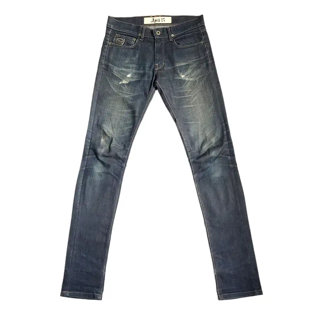 Authentic April 77 Worn Out Distressed Raw Skinny Denim