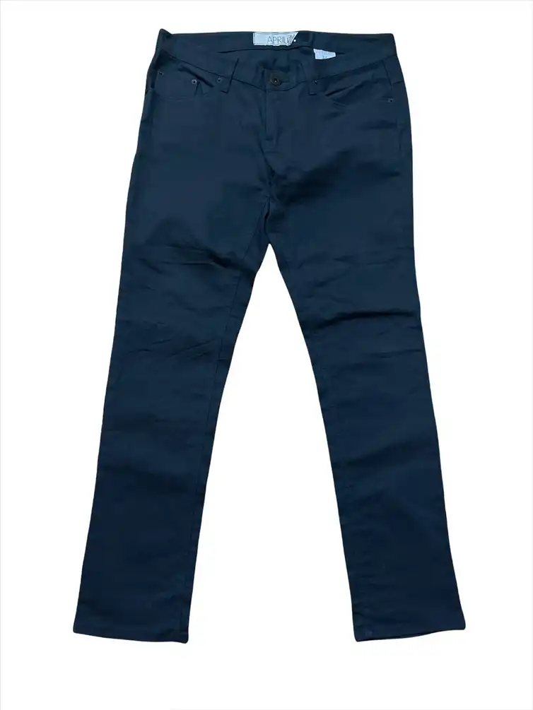 April 77 Rockers Slim Fit Leather Patch Distressed Jeans