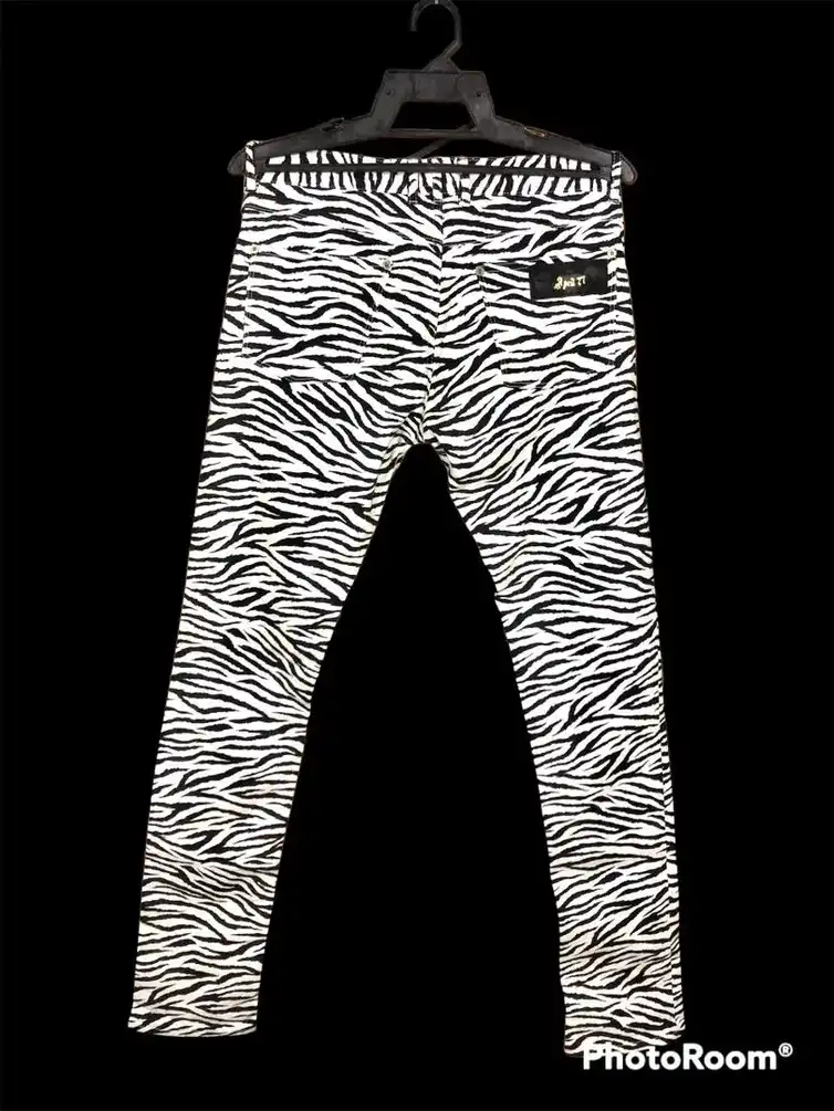 April 77 Thunder Print Zebra Skinny Jeans