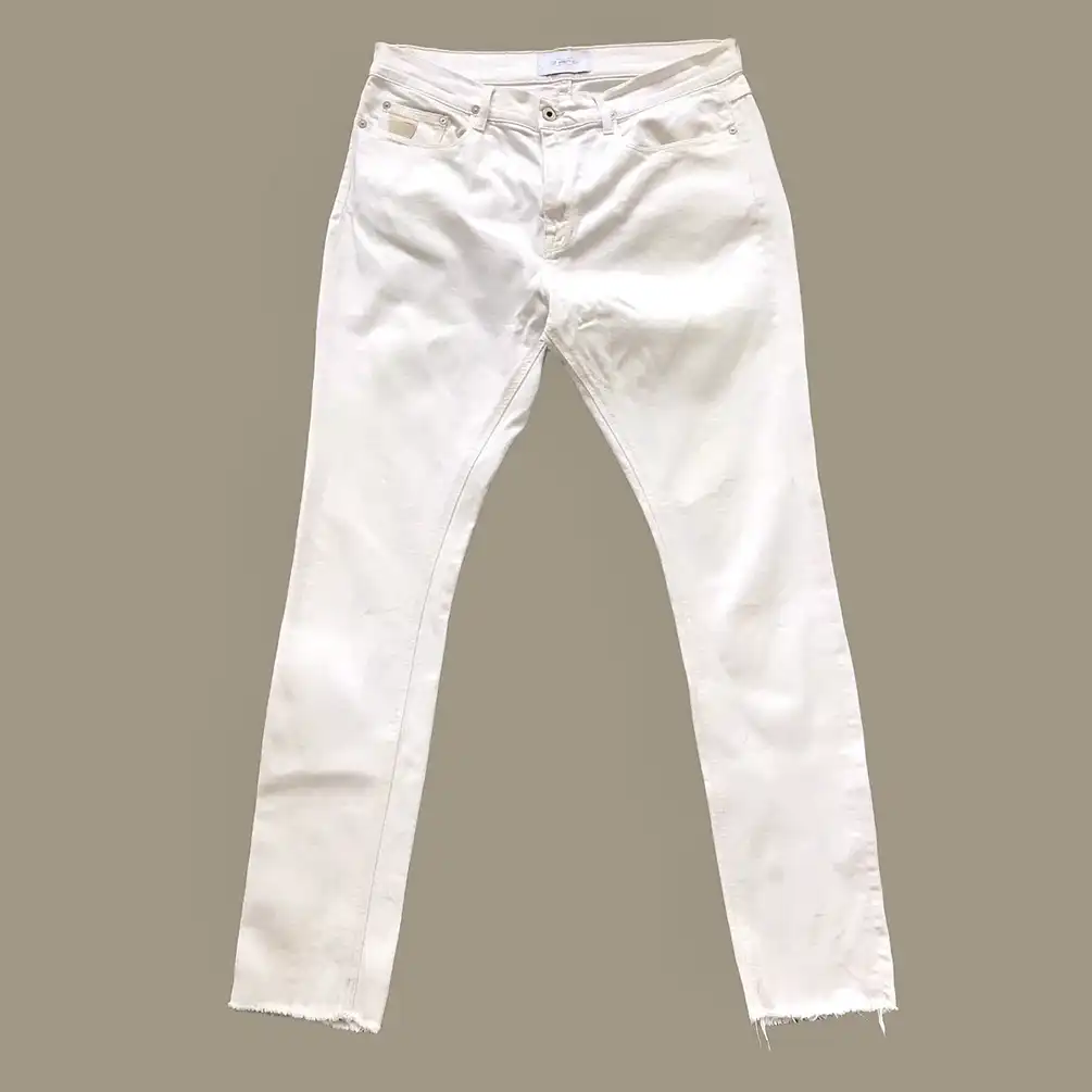 April77 Joey Cutting Cold Ecru All White Denim