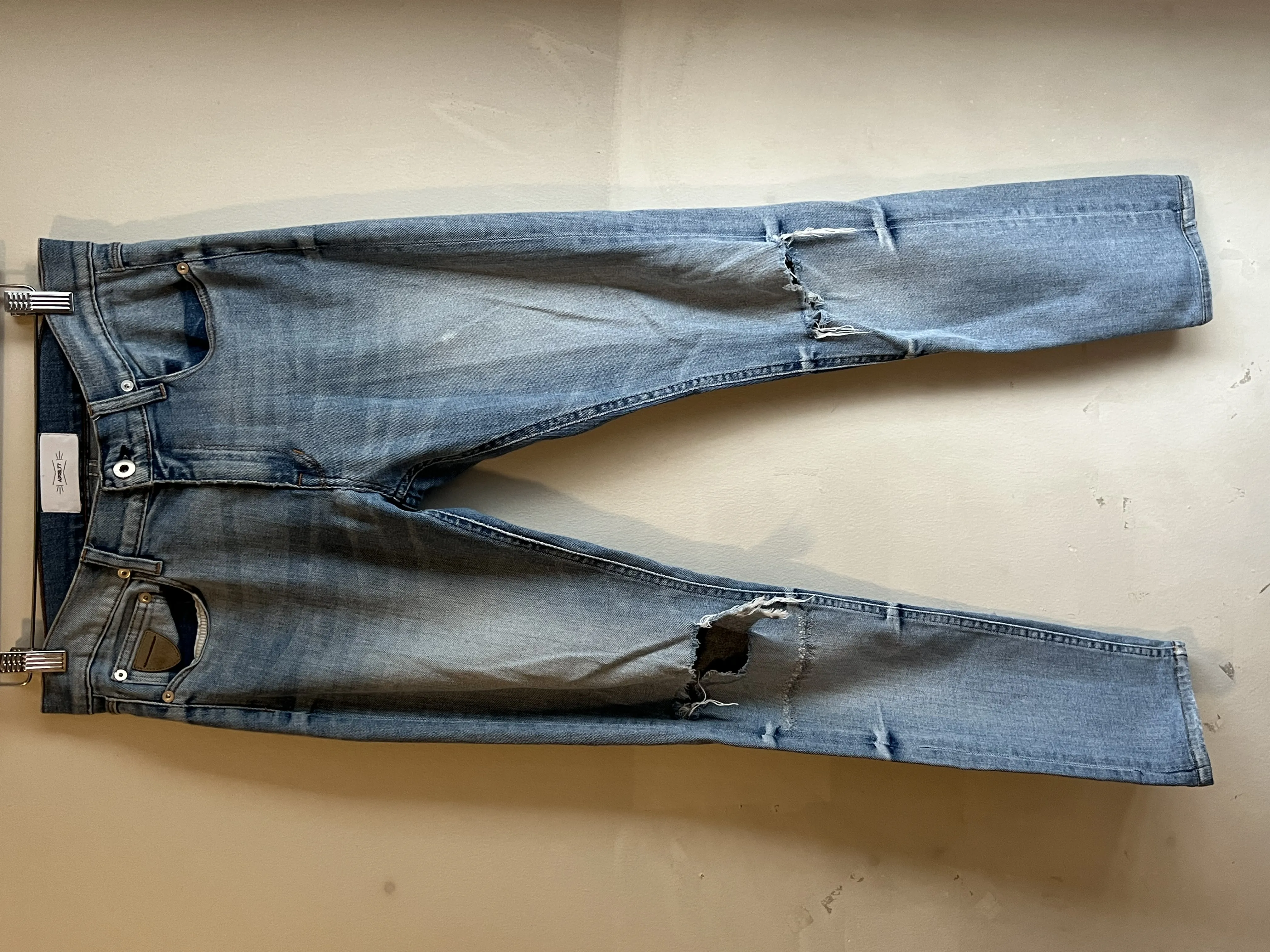 April 77 Blue Distressed Joey Skinny Jeans