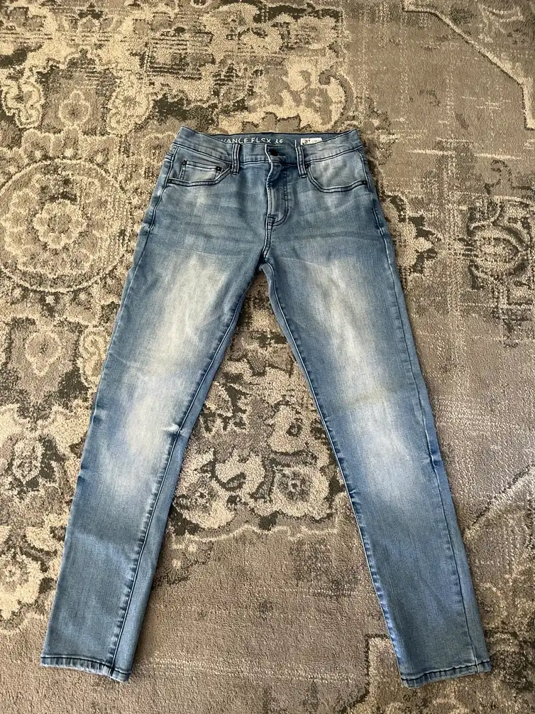Blue denim jeans