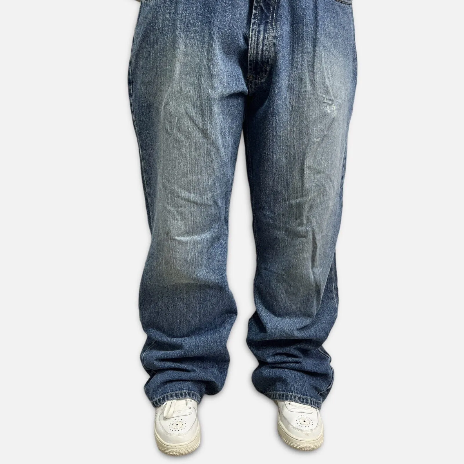 Vtg Y2K Arizona Baggy Jeans 37x33 Blue Denim Skater Grunge