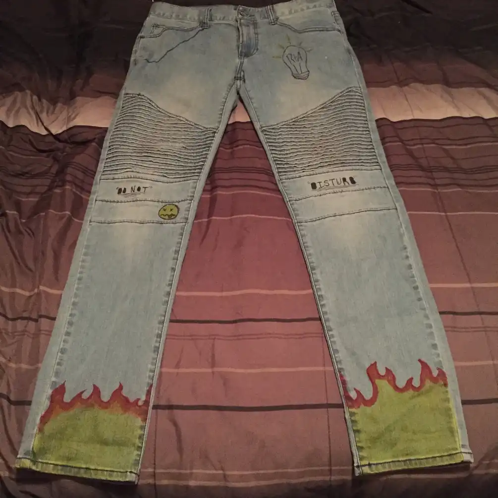 Custom Skinny Biker Jeans