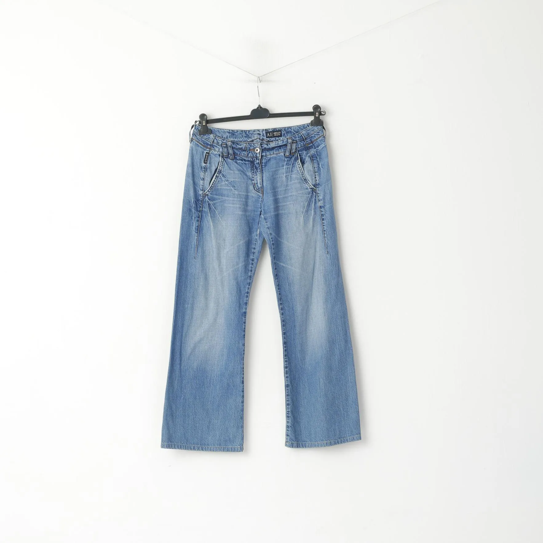 Armani Jeans Men 27 Jeans Trousers Blue Denim 7344
