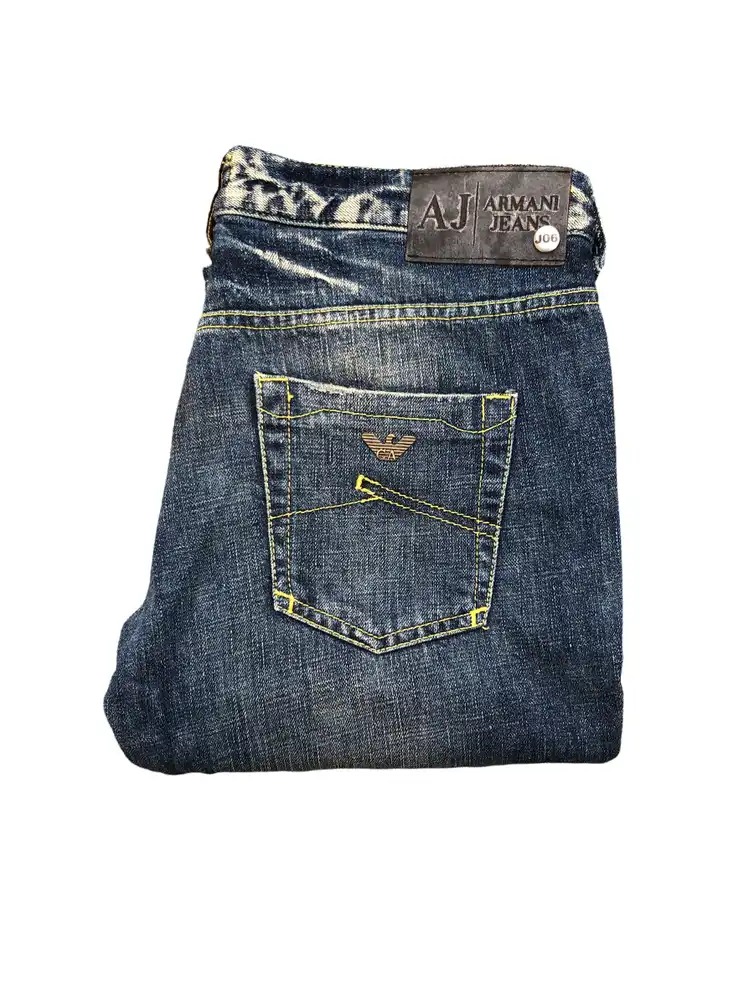 Vintage Armani Embroidered Jeans Size 29 Blue