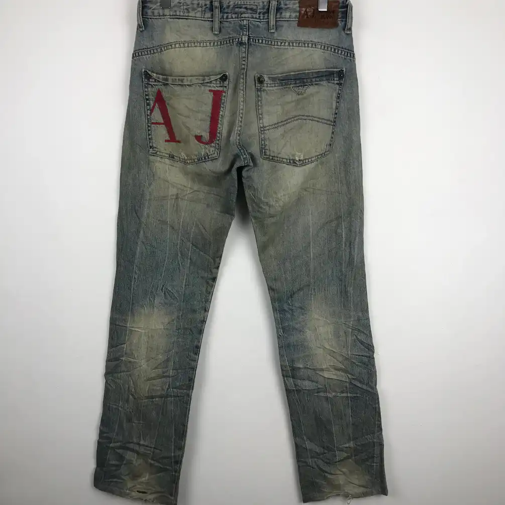X226 ARMANI JEANS RIPPED DISTRESSED JEANS NIRVANA STYLE