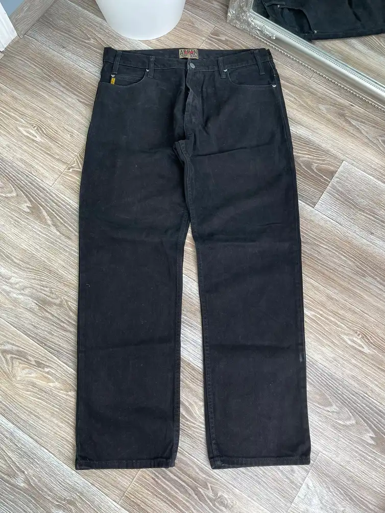 Armani Jeans Straight Cut Black Vintage 80’s Made in Italy