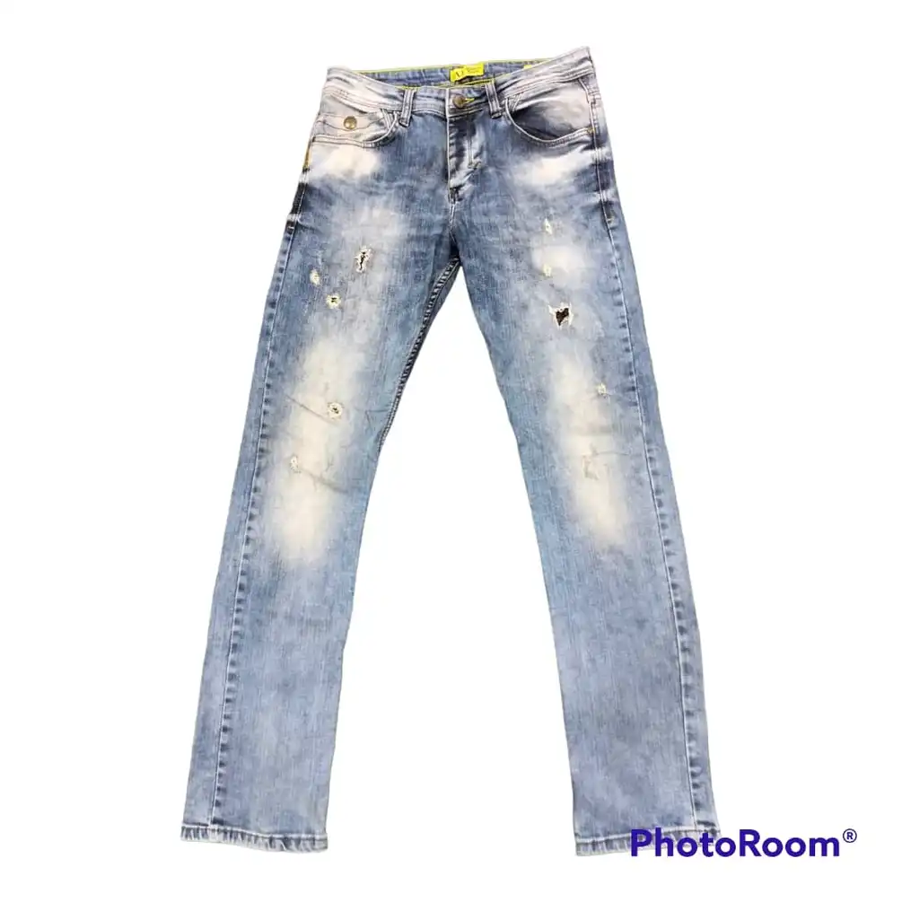 Authentic Vintage Armani Jeans Distressed Denim Slim Fit