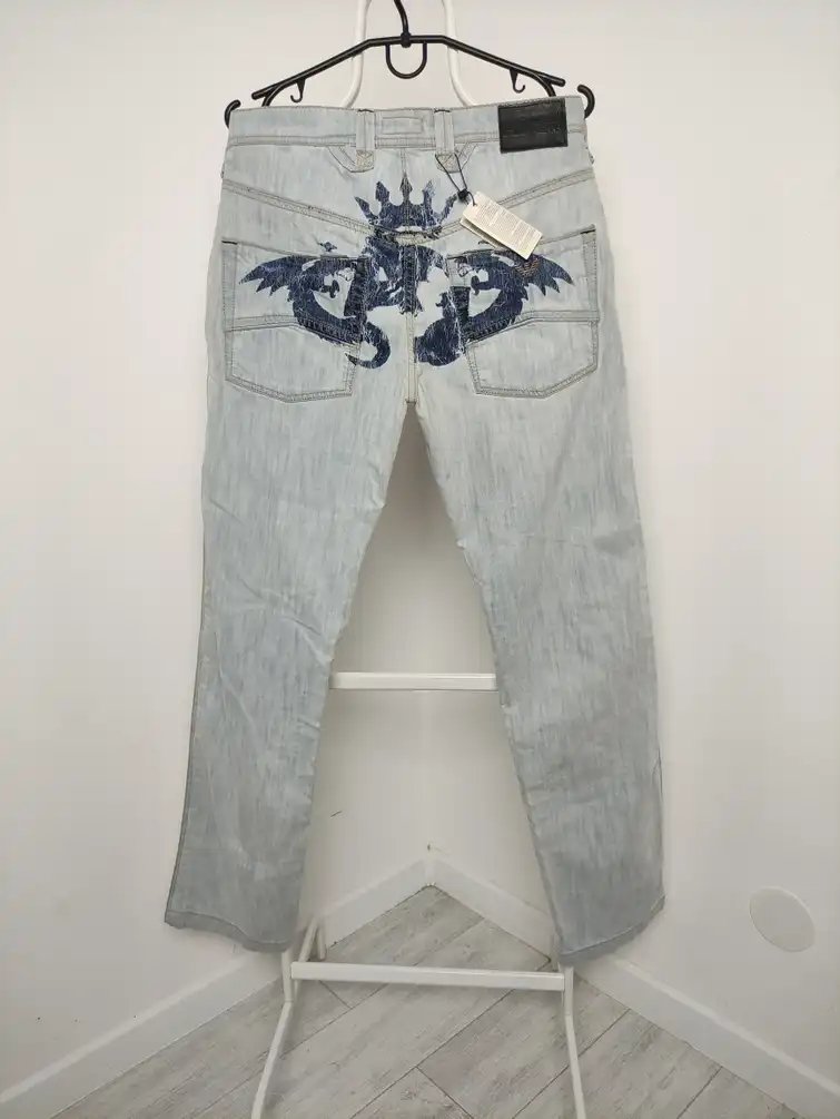 Armani jeans white blue denim new