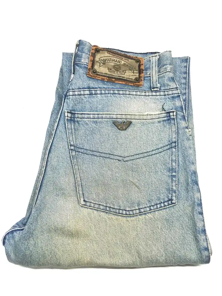 Vintage Armani jeans distressed denim italy