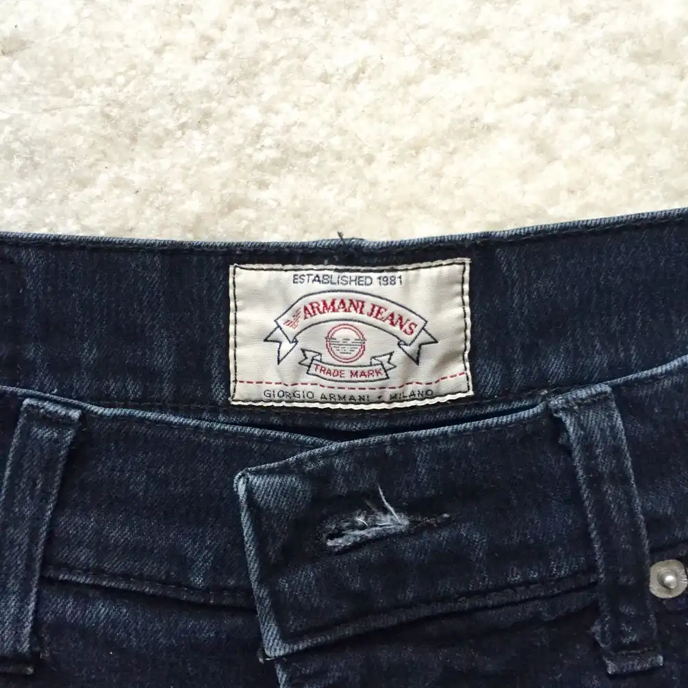 Vintage Armani stretch jeans.