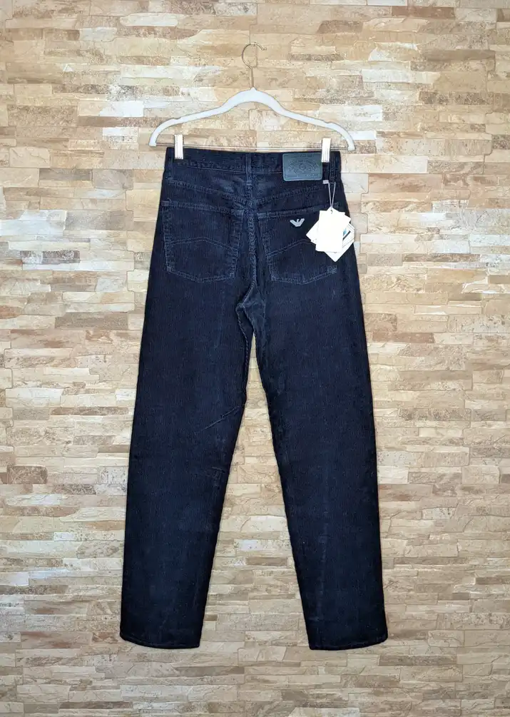 Vintage Armani Jeans Corduroy Eco Wash Navy Pants