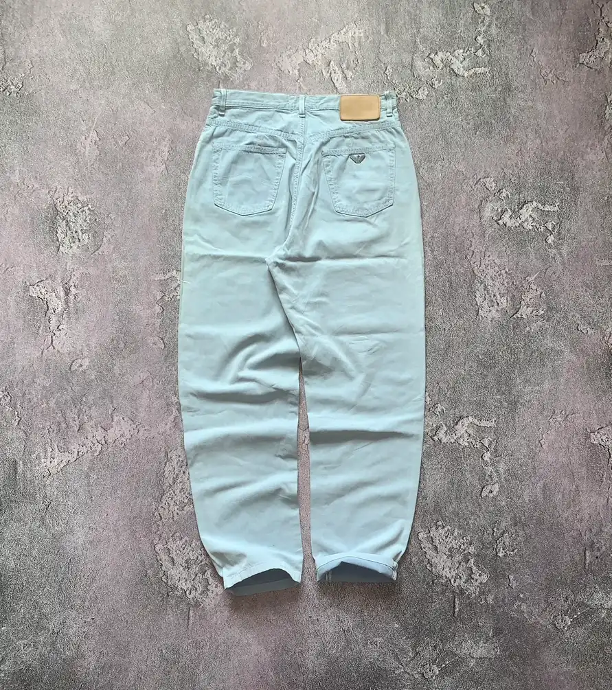 Giorgio Armani 32 vintage trousers chinos pants blue denim