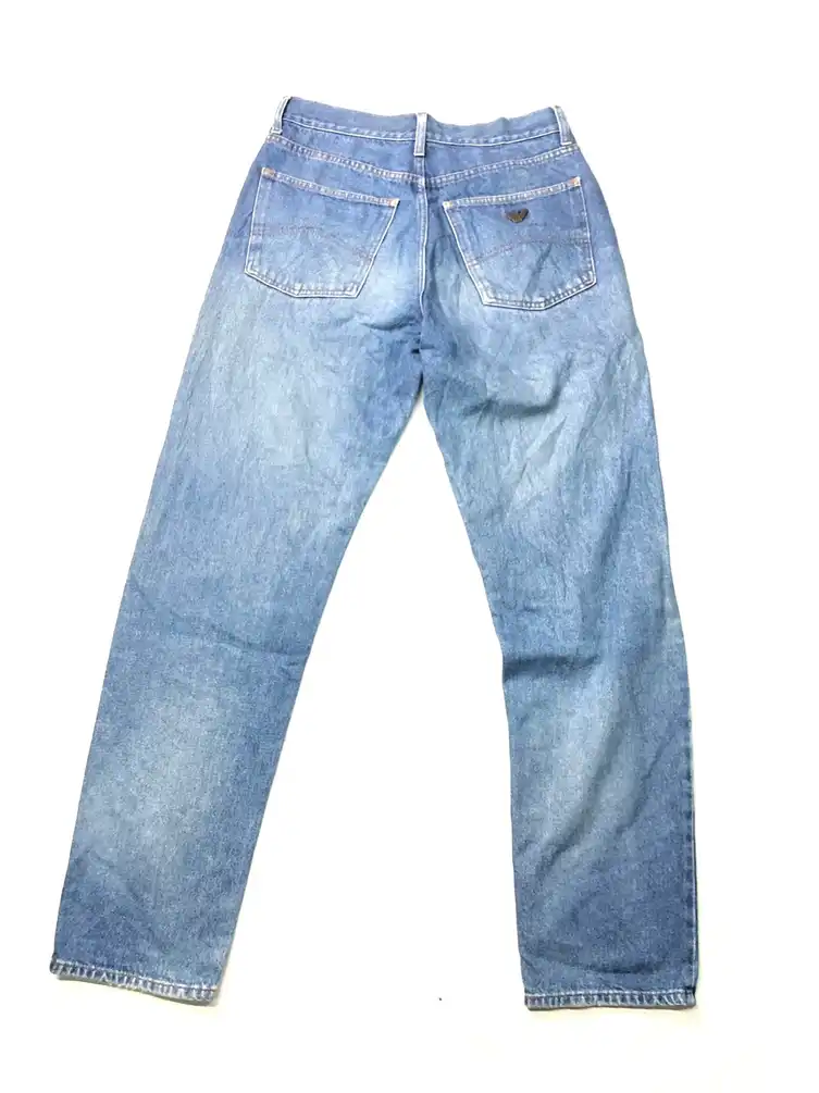 VINTAGE ARMANI JEANS BLUE WASH DISSTRESSED DENIM